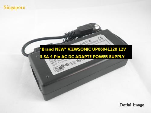 *Brand NEW* VIEWSONIC UP06041120 12V 3.5A 4 Pin AC DC ADAPTE POWER SUPPLY
